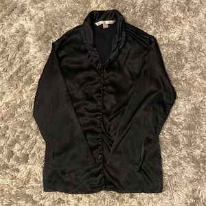 Victoria’s Secret Women’s Black Long Sleeve Silk Top Size XS
